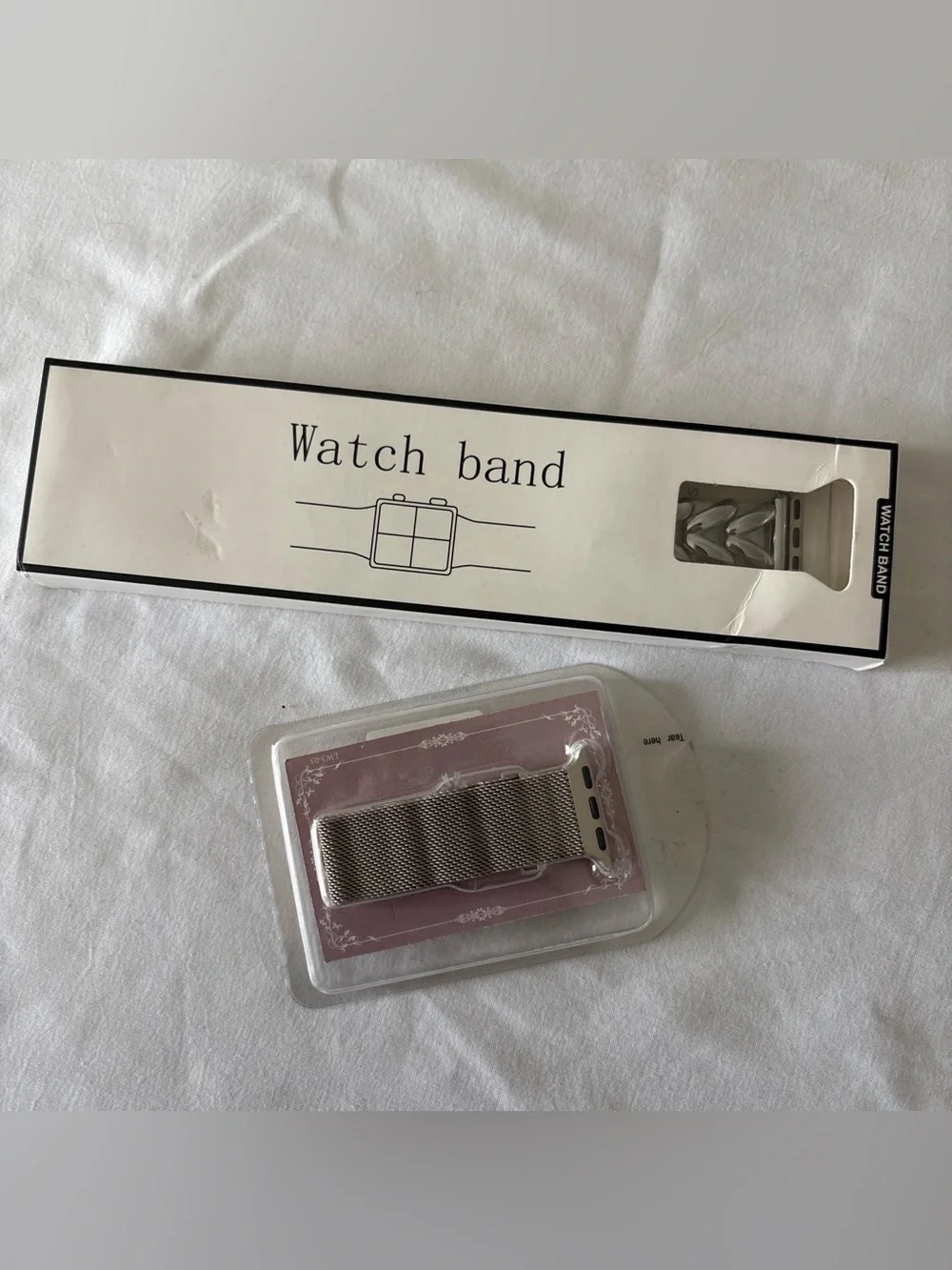 2pc - Silver Smart Watch Band Bundle